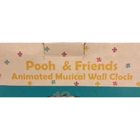 Disney Pooh And Friends Animated Musical Wall Clock In Box Vintage RARE
